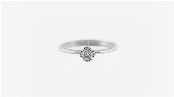 Anello Promesse Donna in Oro bianco Diamante 0.06 Ct ASCF006 - ASCF006